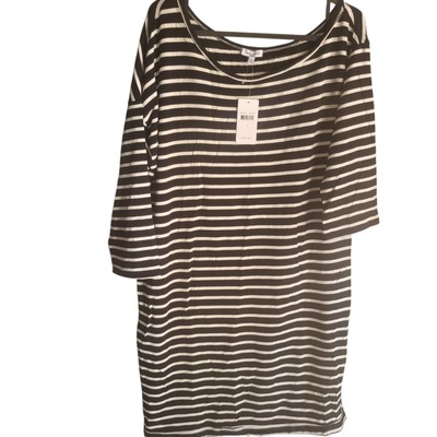 NWT Splendid black and white striped dress Med basic versatile capsule wardrobe