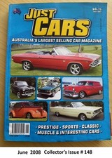 Just Cars  June 2008  Motor Magazine #148  Buy Sell Dream Used Cars Aussie Icons