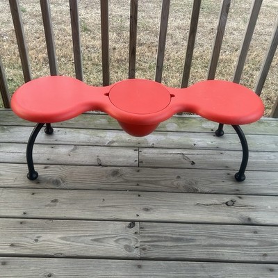 IKEA PS Eva & Peter Moritz Vintage Red Tubular Bench With Storage