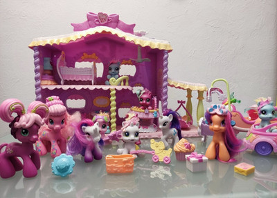 My Little Pony Konvolut inkl. Pinkie Pie's Playhouse Newborn Cuties Hasbro Retro