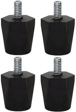 Adjustable Rubber Bumper Feet, Levelers, 1/4-20 Thread, Solid Rubber 4