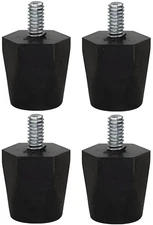Adjustable Rubber Bumper Feet, Levelers, 1/4-20 Thread, Solid Rubber 4