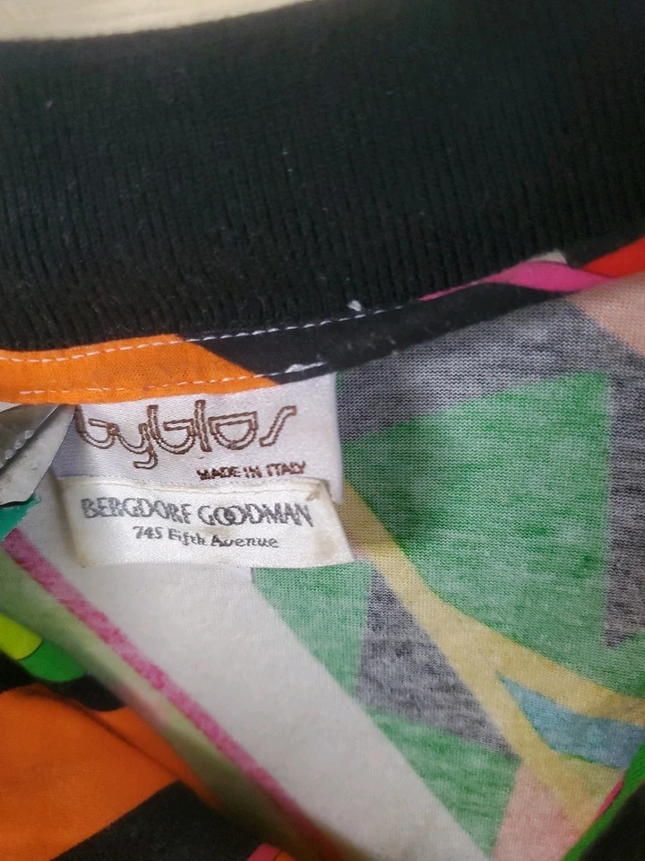 Camisa Italiana Vintage Años 80 BYBLOS Moto Temática Hombre Talla 50 Foto 4 de 4