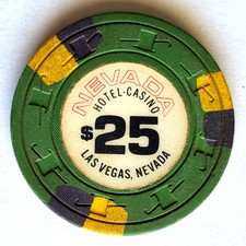 $25 Nevada Hotel - DOWNTOWN LAS VEGAS Casino Chip