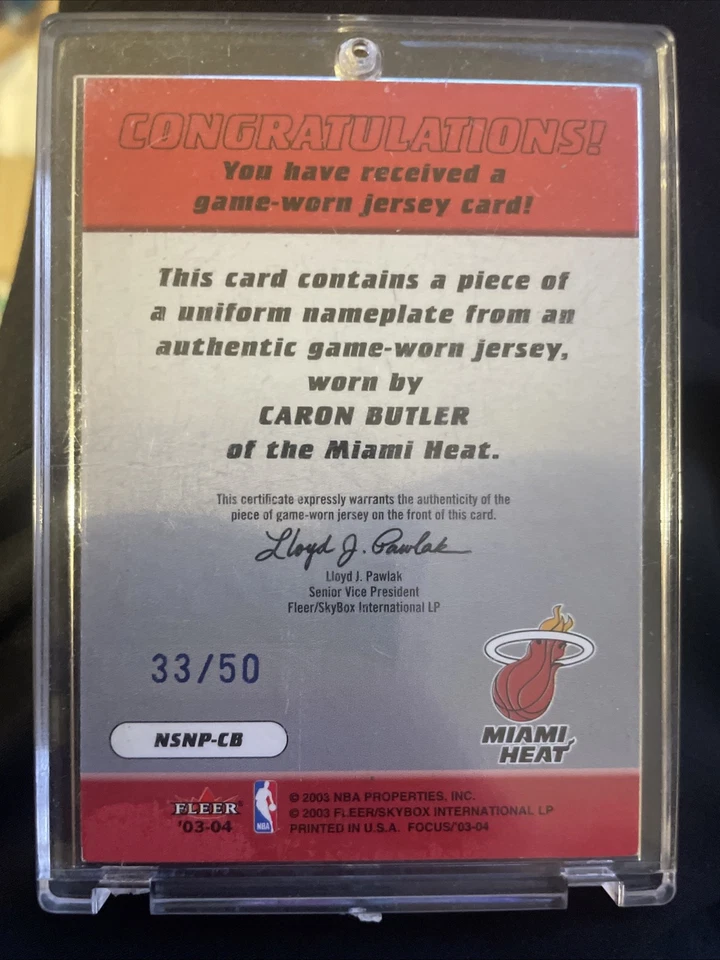 2003-04 Fleer Focus - Camisetas camiseras de la NBA Caron Butler/50 (MEM) Foto 2 de 2