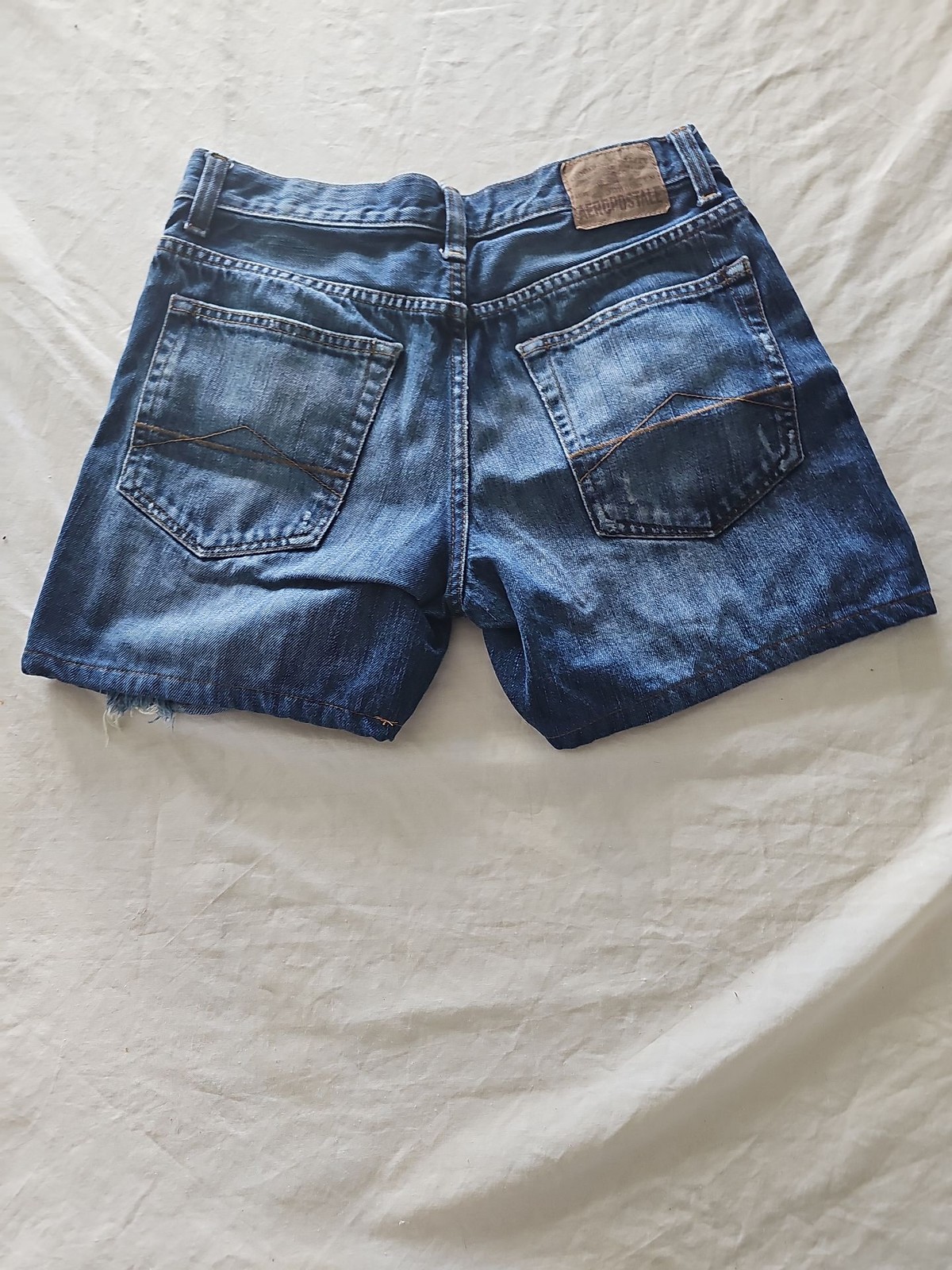 Aéropostale Distressed Denim Shorts Dark Wash Vintage Style  346 image 3