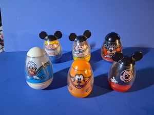 Weebles Vintage Mickey Mouse, Donald Duck, Goofy, Pluto, + More Lot Of 6 Disney
