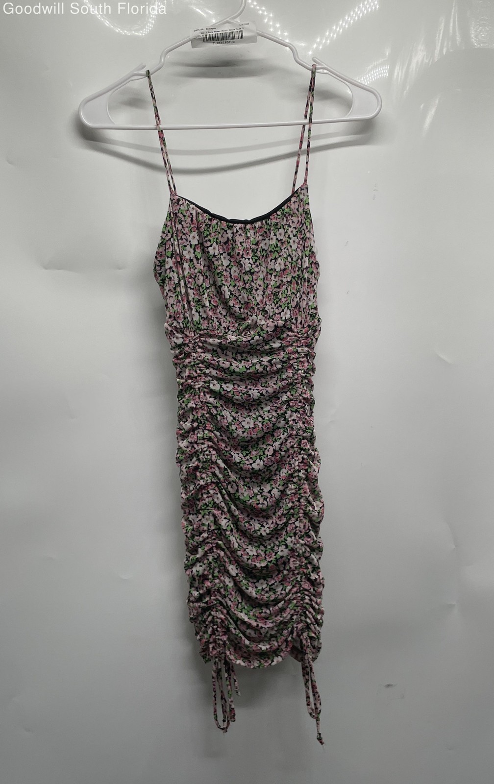 Liz & Sara Womens Multicolor Floral Print Pullover Ruched Bodycon Dress Size S