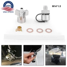 SS Quick Twist Oil Drain Valve For M14*1.5 with Stainless Drain Hose Attachment