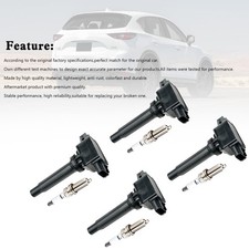 4x Ignition Coils+Spark Plugs UF656 Für Mazda CX-5 2.0/2.5L 3 6 GT 2012-2020