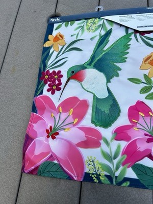 garden flag 12x18 double sided, 3D Effects, Embroidered, Double Stitched