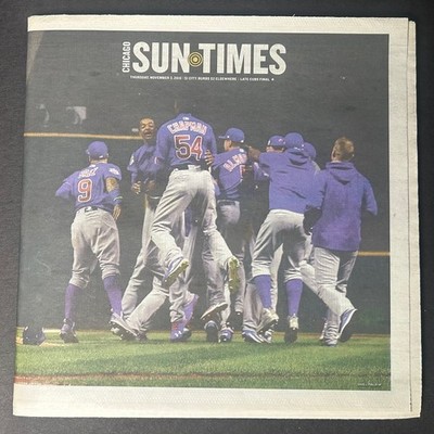 2016 Chicago Sun-Times newspaper Cubs win World Series NM-MT Unread