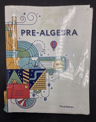BJU Press Pre-Algebra Third Edition 2023 PB Math Textbook 525089-03-04 UGLY!
