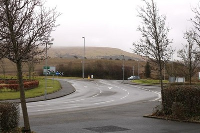 Foto A2 Ausfahrt Straße vom Girvan Community Hospital c2018