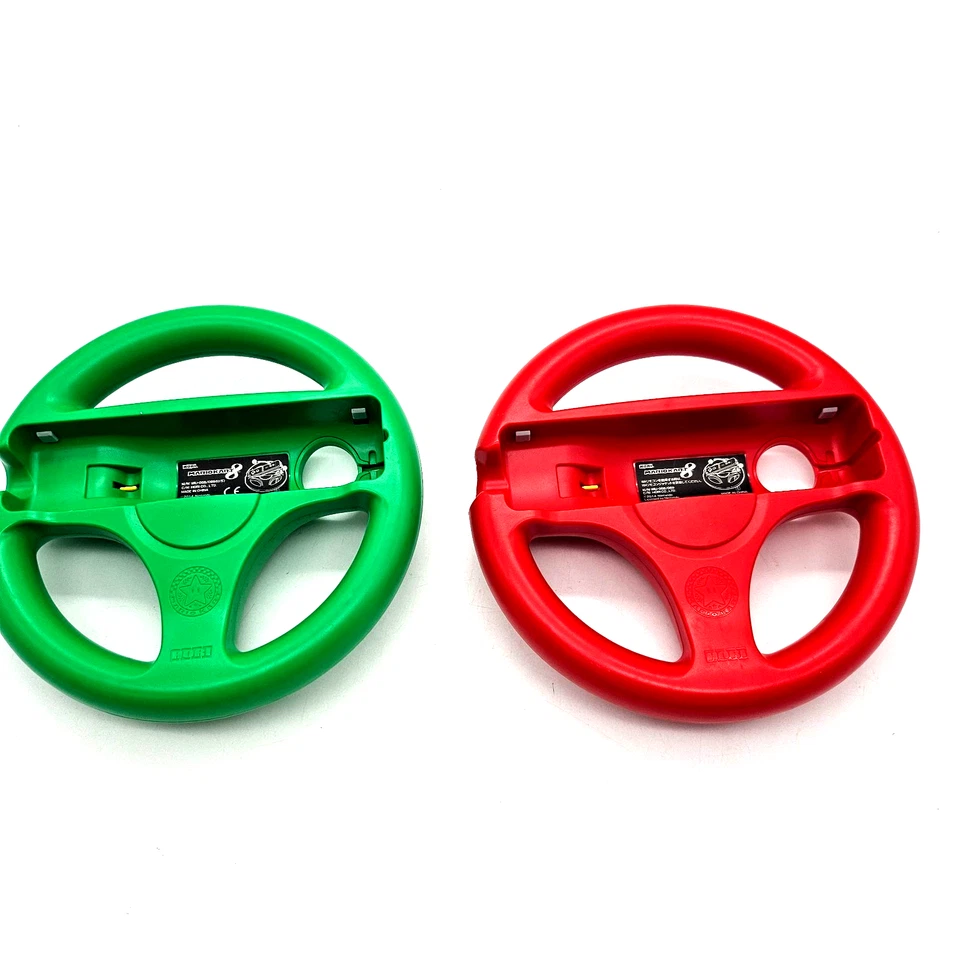 HORI Nintendo Wii U Mario Kart 8 Red & Green Handle Racing Wheel - Image 2 of 2