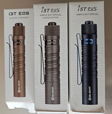 Olight 3 LED EOS Flashlights - i3T Desert Tan, i5T Gunmetal Grey  i5T Black