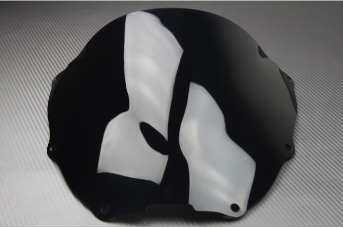 Bulle racing noire haut de gamme saute-vent PVC pour Honda VTR 1000 SP2 millésime 2002