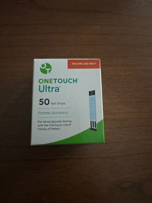 One Touch Ultra Blue Test Strips 50 count Expiration 5/27 Free Shipping