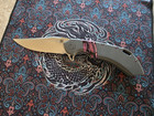 Olamic Cutlery Wayfarer 247 Bowie - Satin - Dark Blasted Handle - Mammoth Tooth — photo 2