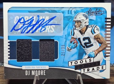 2019 Panini Absolute Tools of the Trade D.J. Moore /35 Auto Double Patch Mem  