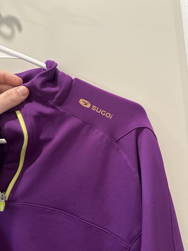 Sugoi Purple Running Quarter Zip Size L - Picture 3 of 4