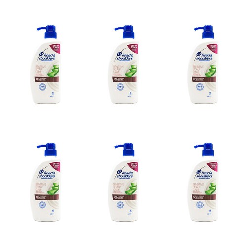 6PK Head & Shoulders 660ml Anti Dandruff Hydrating Shampoo Sensitive Scalp Care - Picture 1 of 3