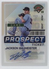 2024 Prospect Edition Silver Prizm Signatures Jackson Baumeister #126 Auto 12hz