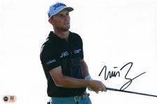 WILL ZALATORIS SIGNED 12X8 PGA TOUR GOLF PHOTOGRAPH (ACG CERT AG17088)