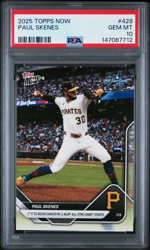 147087712 Paul Skenes 2025 Topps Now #428 All-Star PSA 10