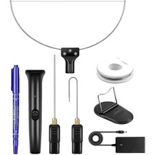 Styroporschneider Set Hei&szlig;draht Schneidebogen 3-in-1 Drehbare Spitzen 18W