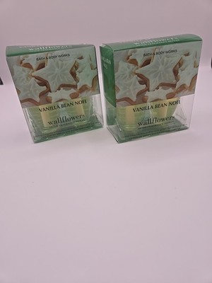 BATH & BODY WORKS WALLFLOWER VANILLA BEAN NOEL 4 REFILLS NEW