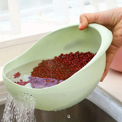 Rice Washing Basket Strainer Vegetable Fruit Drain Basket Kitchen Sieve 