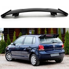For Volkswagen Polo Car Rear Hatchback Roof Trunk Spoiler Gloss Black Wing Lip