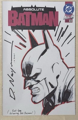 David Nakayama DNA First ABSOLUTE BATMAN drawing sketch cover original comic art