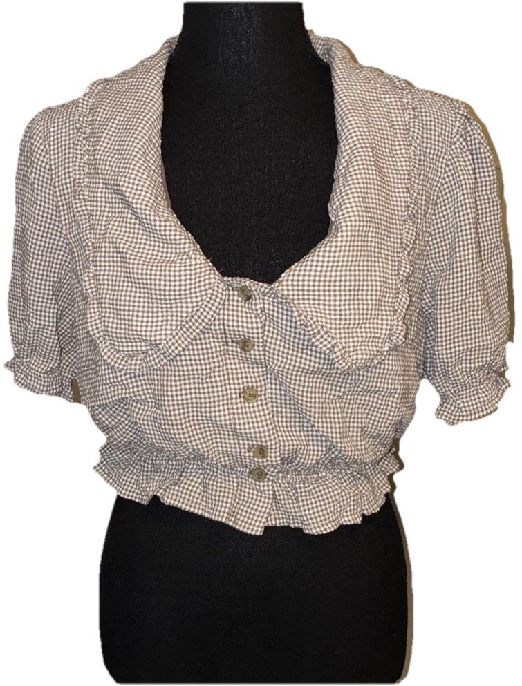 Lelis Collection Large Cropped Pattern Collared R… - image 1