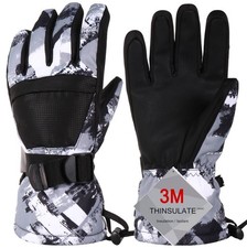 Pnosnesy Ski Gloves, Warmest L Women size L-XL and Men S-M , Grey
