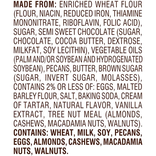 Pepperidge Farm Chesapeake Dark Chocolate Pecan Cookies 7.2 Ounce Bag - Picture 7 of 9