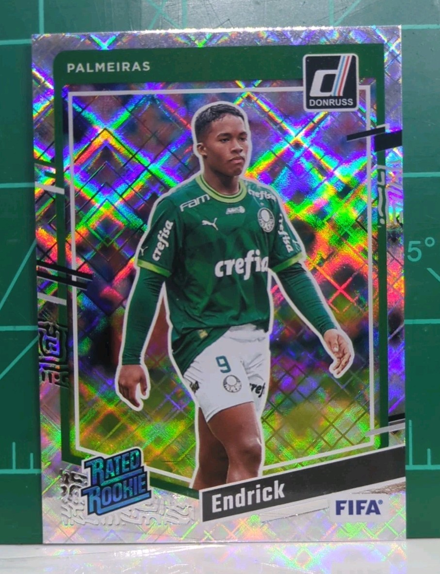 Endrick 2023-24 Donruss Rated Rookie Diamond Foil Card #176 RC Palmeiras