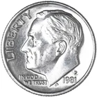 1981 P Roosevelt Dime 10c Coin from Mint Set