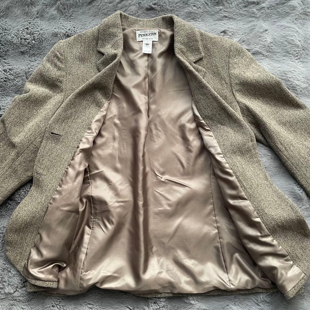 Pendleton Wool Herringbone Tweed Tailored Jacket … - image 7