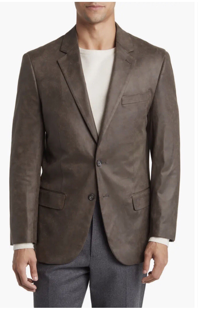 Daniel Hechter Paris Men’s Style 286230 Norris Faux Suede Sport Coat Size 40R image 2