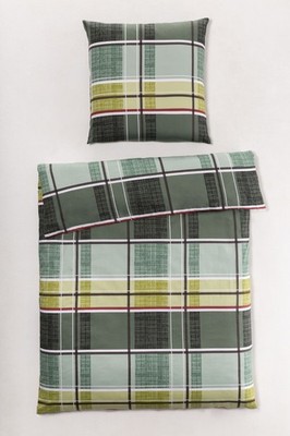 casa NOVA Bettwäsche JUNA Satin BT 135x200 cm grün Bettbezug Bettzeug