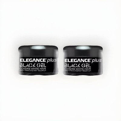 2X  Elegance Plus Black Gel 100ml - Cover White Hair Original  جل اليجانس اسود