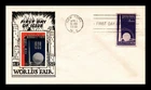 Dr Jim Stamps New York Worlds Fair 1939 FDC Washington Stamp Exchange Cachet