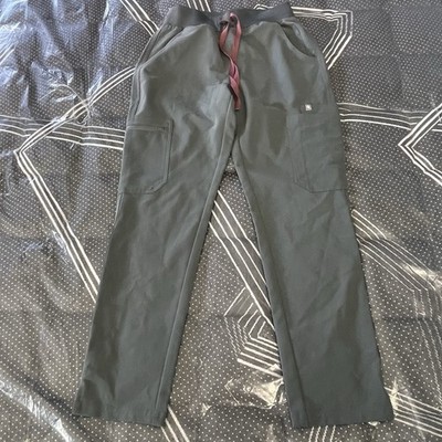 FIGS Yola Scrubs Yoga Waistband Pant HighWaisted Women XS Petite Green Technical