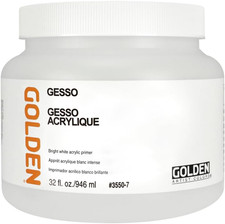 Gesso, 32 Fl. Oz. Jar, Professional Acrylic Gesso, Opaque