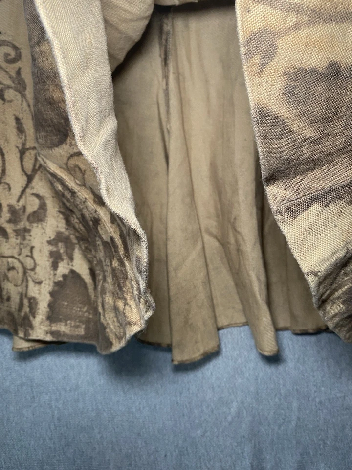 Falda midi Lauren Ralph Lauren 4 100 % lino floral cabaña campesina línea A acampanada Foto 2 de 4