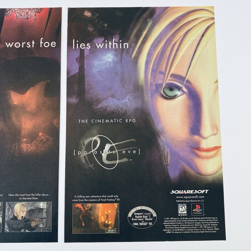 Parasite Eve PS1 Sony PlayStation Game Promo Poster 1990s Rare Print Ad - Picture 5 of 6