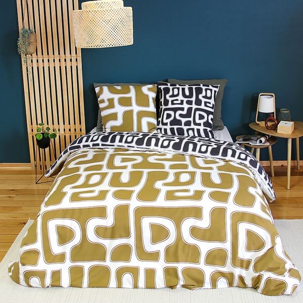 Parure de lit enfant 140x200 cm thermo-régulatrice Baka en microfibre sans repassage