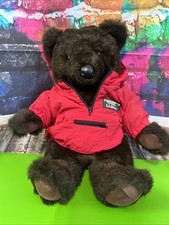 Vintage LL Bean Plush Teddy Bear w/ Windbreaker Parka  Backpack 18" Korea